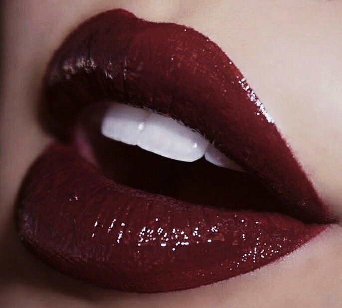 dark red lipstick