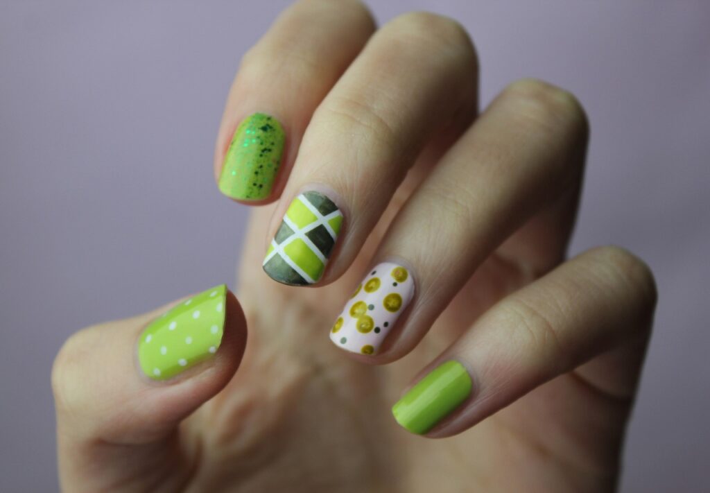 nail art, flower background, manicure