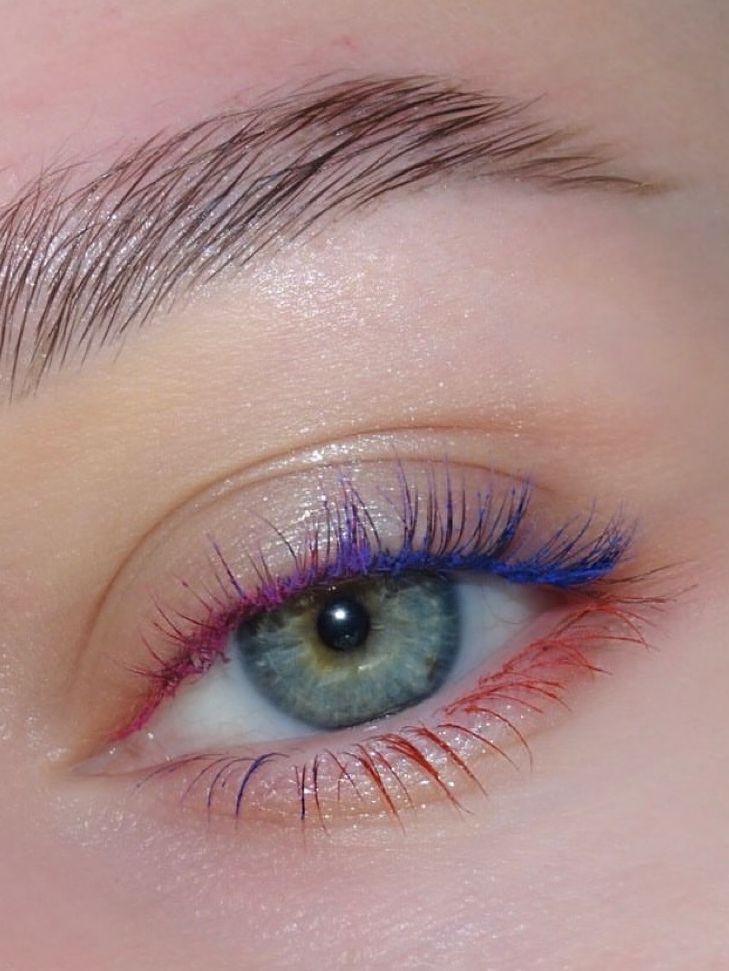 red, blue lashes