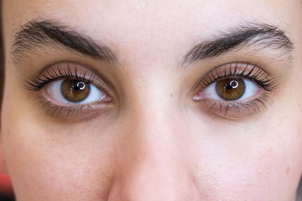 Results after lash lift and tint