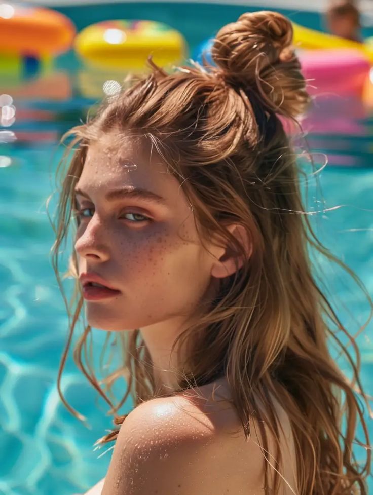 pool party hairstyles