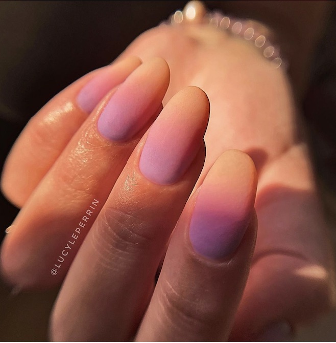 sunset ombre nails