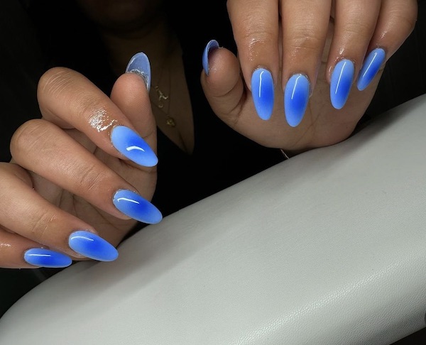 blue aura nails