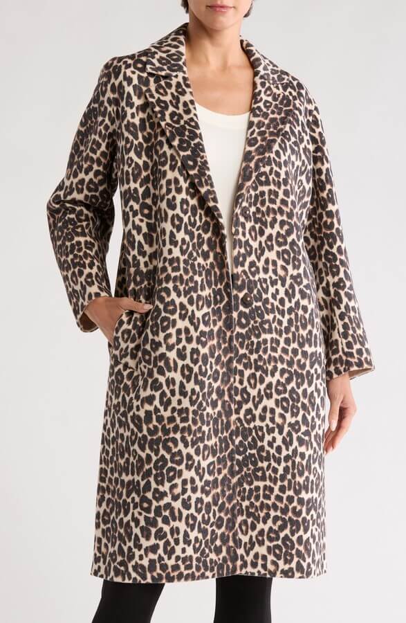 leopard print coat