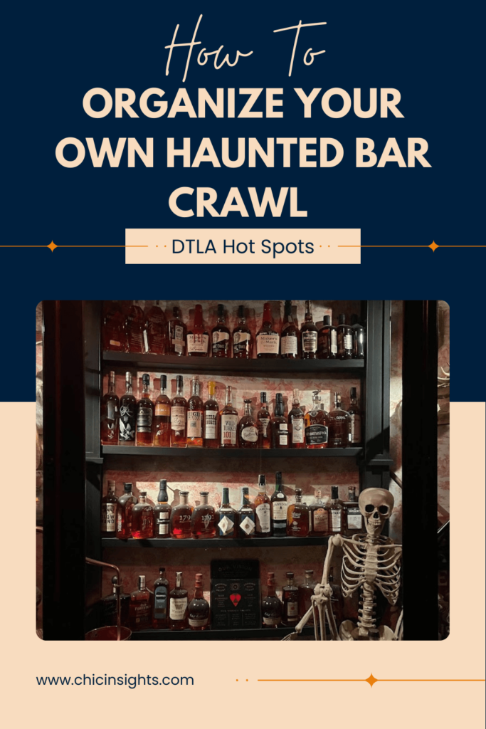 Pinterest Pin saying How To Organize Your Own Haunted Bar Crawl