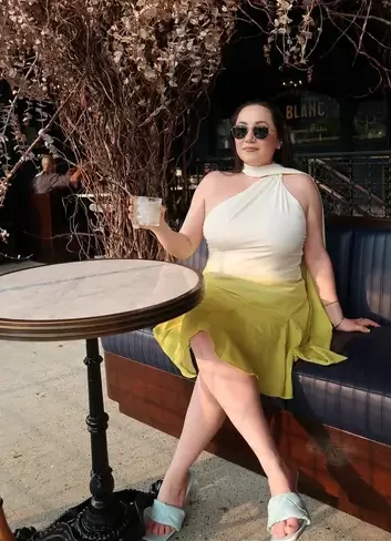 satin dress summer date night outfit for cocktail bar