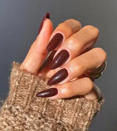 dark chocolate tone manicure for Fall